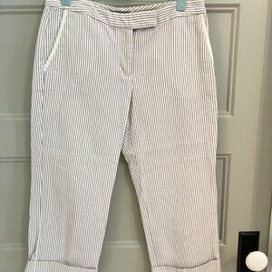 Lavender Striped Capris Ann Taylor 2P
